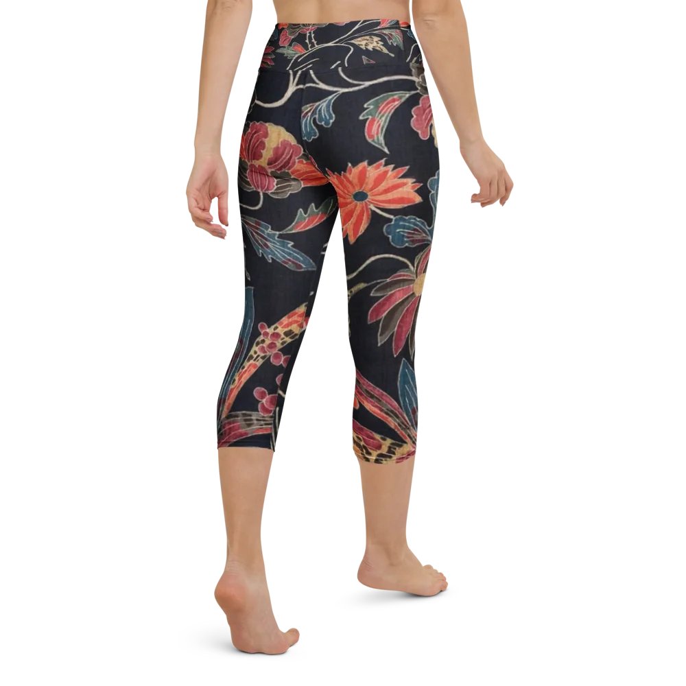Red Flowers Capri Leggings product image (3)