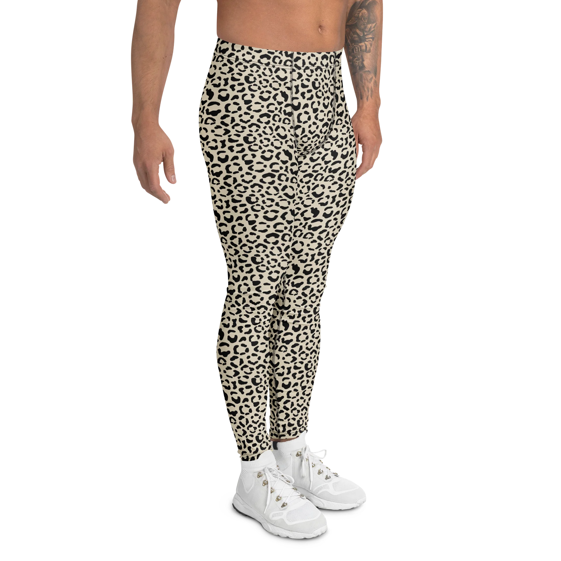Bold Leopard Pattern Men's Leggings for Activewear product image (3)