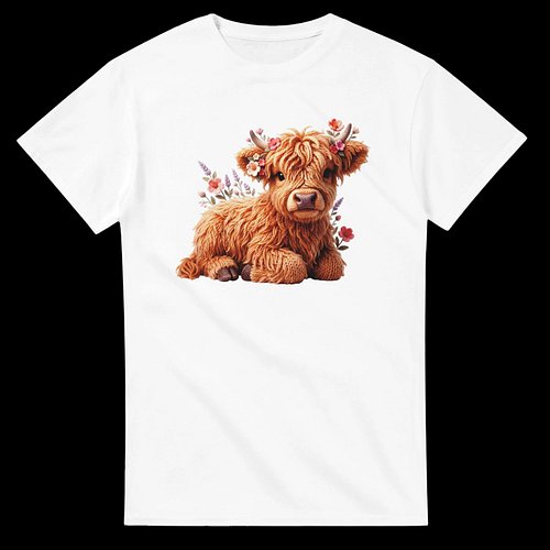 Check this out!!!!

 Highland Calf Knit Style T-Shirt – Cute Fluffy Highland Cow Tee | Adorable Animal Graphic Shirt UK https...