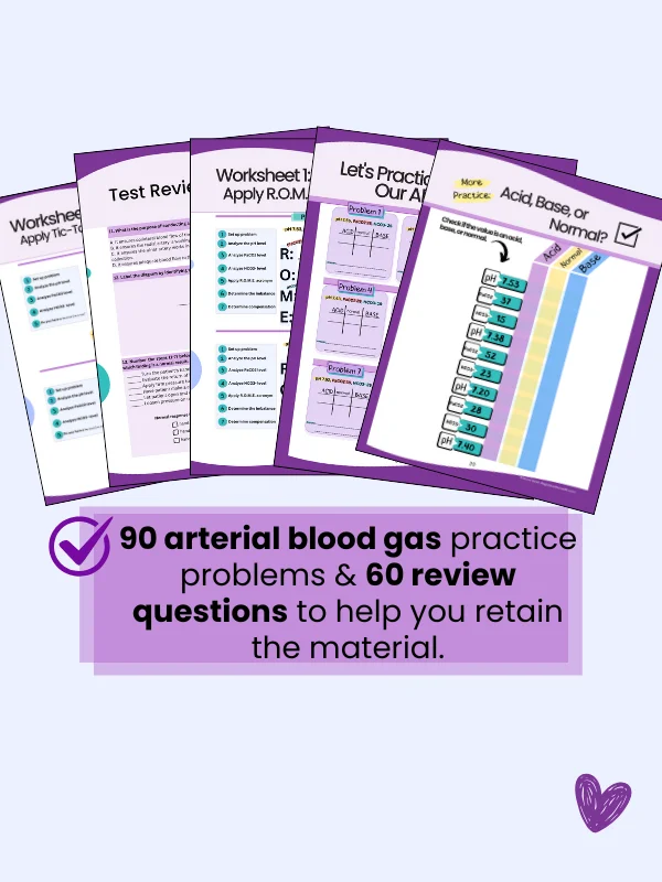 ABG Interpretation: Notes, Mnemonics, & Workbook by Nurse Sarah® (Digital) product image (3)