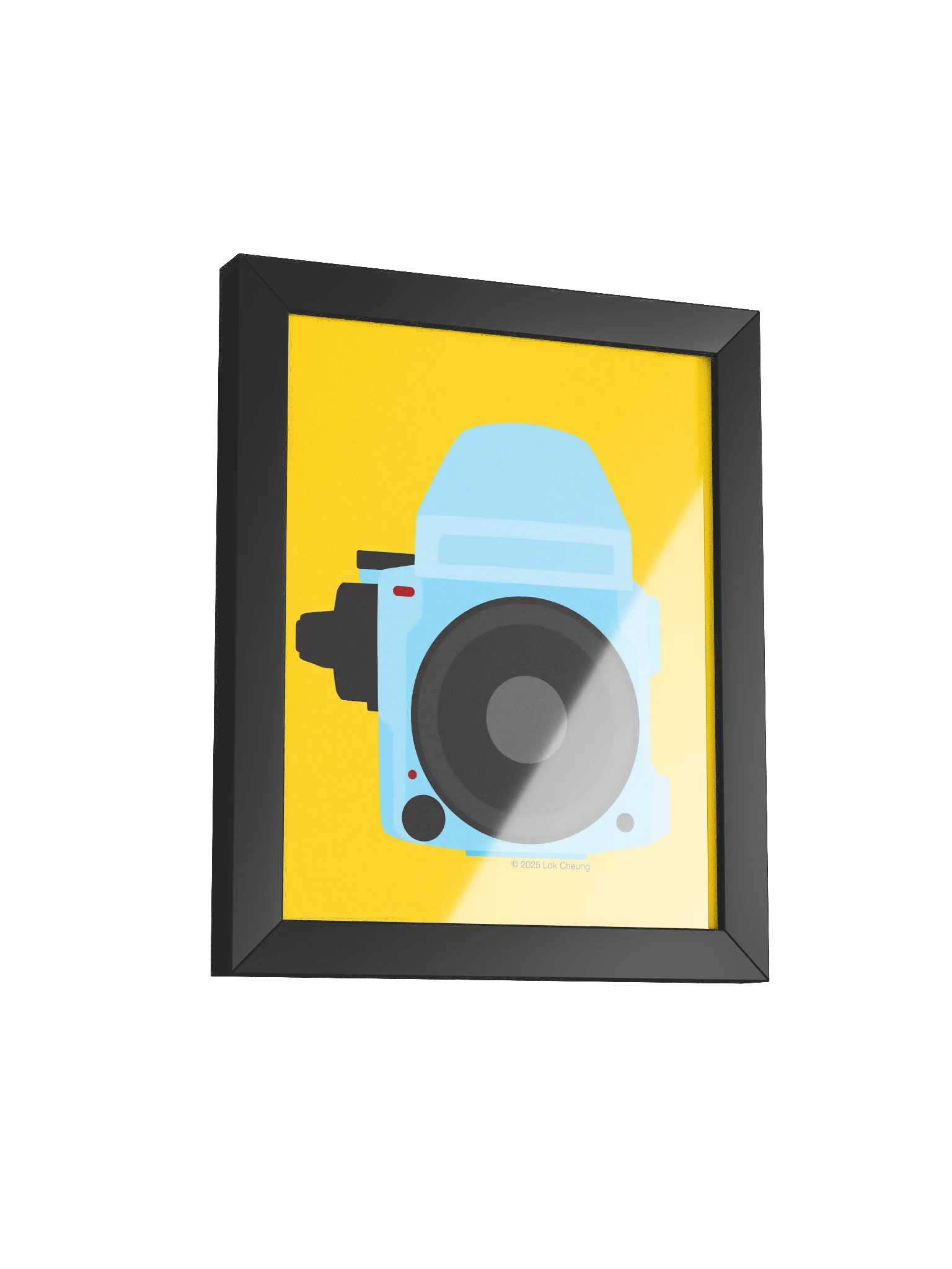 M 645 Blue on Yellow - Framed Poster product image (2)