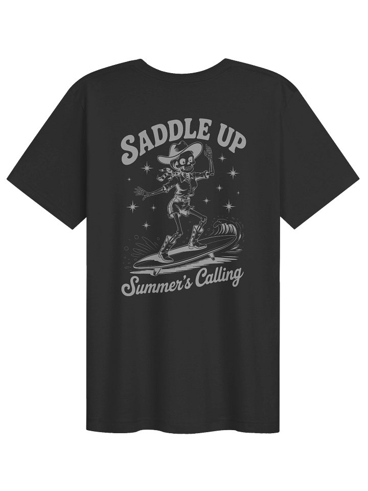 Saddle Up, Summer's Calling — Cowboy Skeleton Surf T-Shirt product image (1)