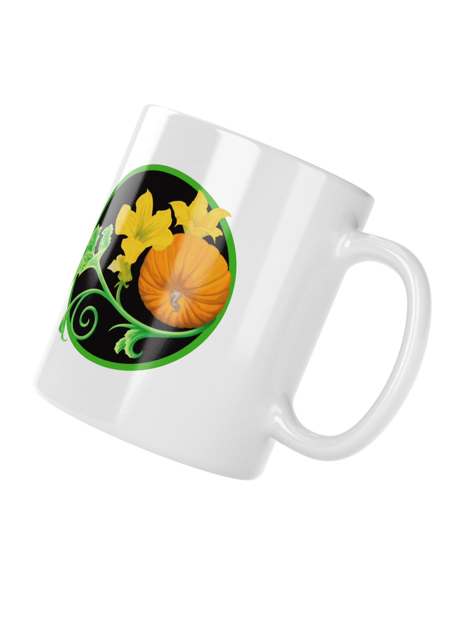 Harvest Pumpkin Blossom Ceramic Mug – Cozy Autumn Botanical Coffee Cup product image (10)