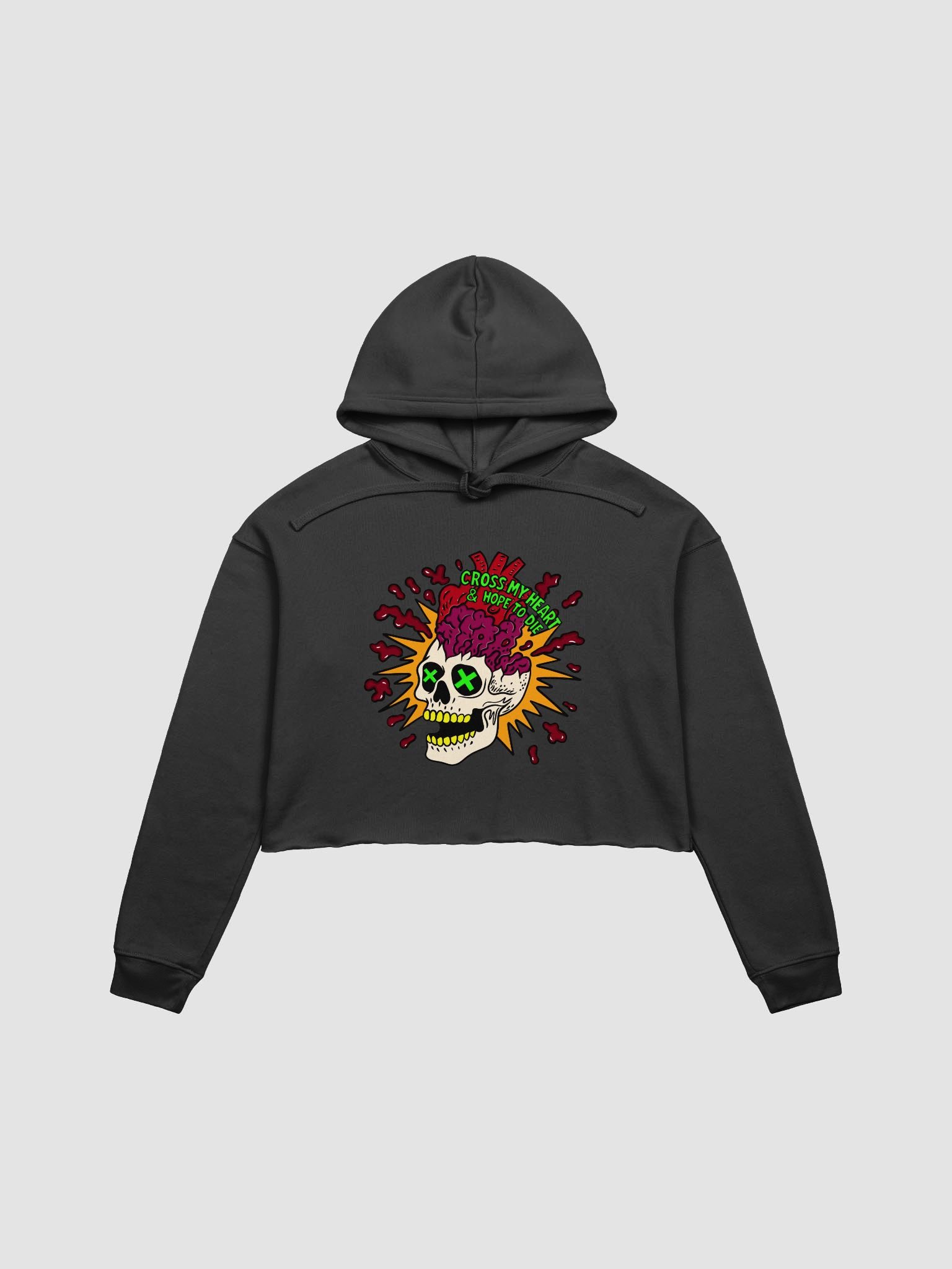 Cross My Heart Crop Hoodie product image (1)