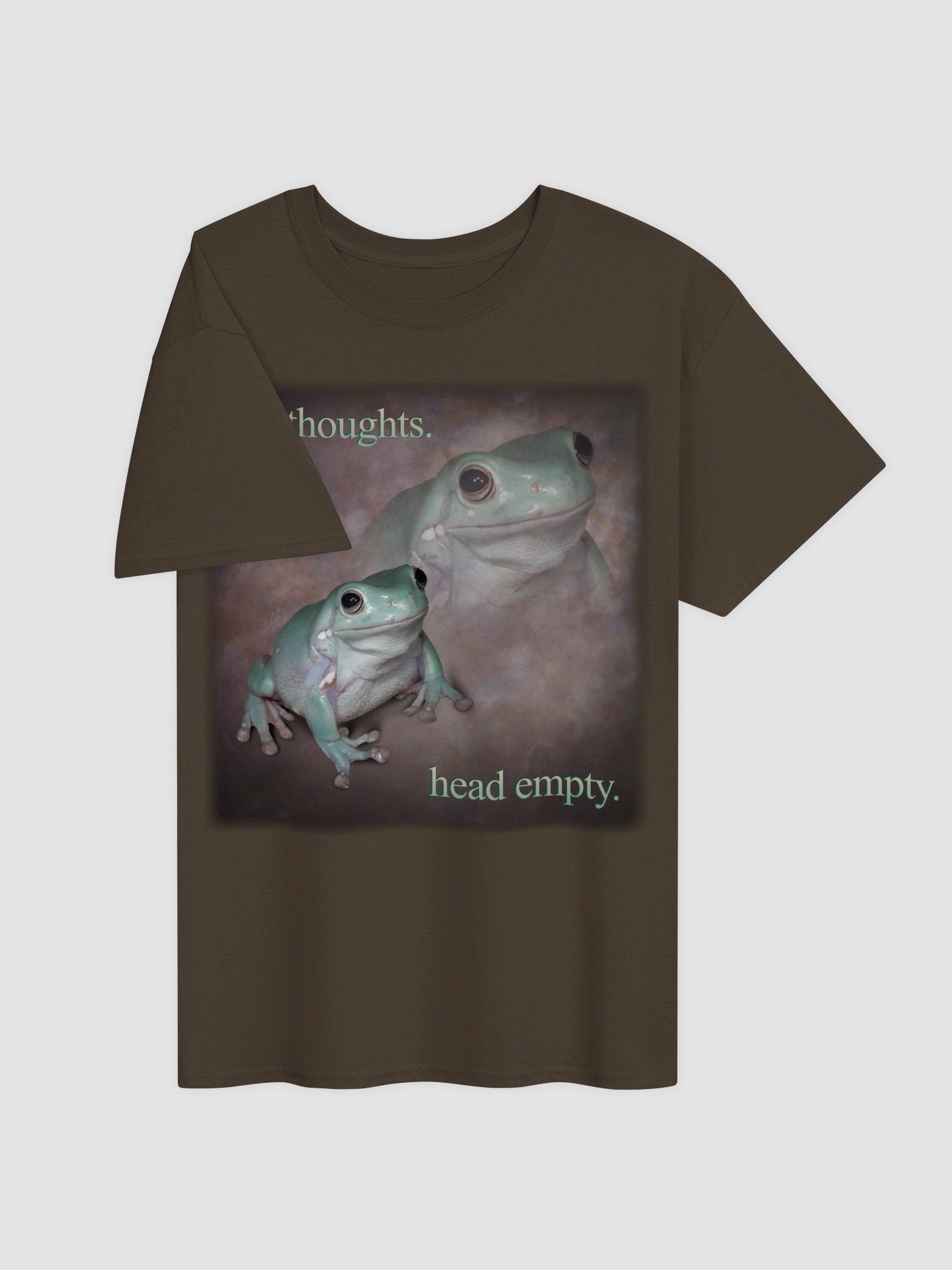 No thoughts, head empty frog T-shirt product image (15)