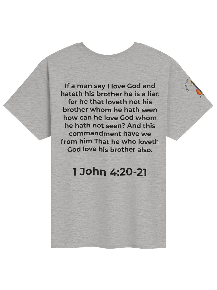 1 John 4:20-21 "Love Your Brother" Scripture Tee product image (1)