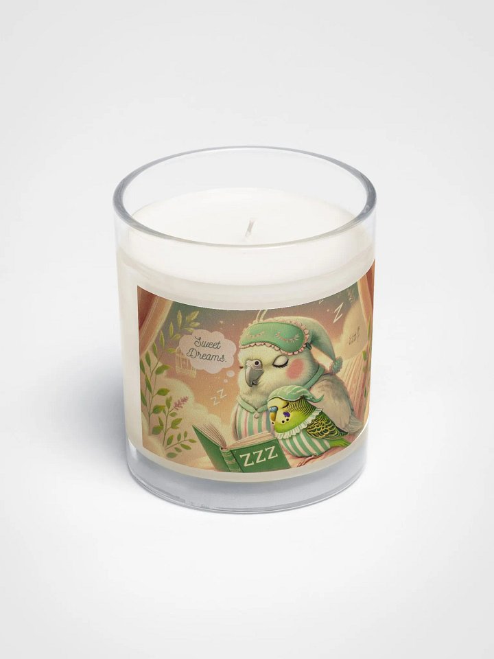 Sweet Dreams Parakeet – Soy Wax Candle in Clear Glass Jar 9 product image (2)
