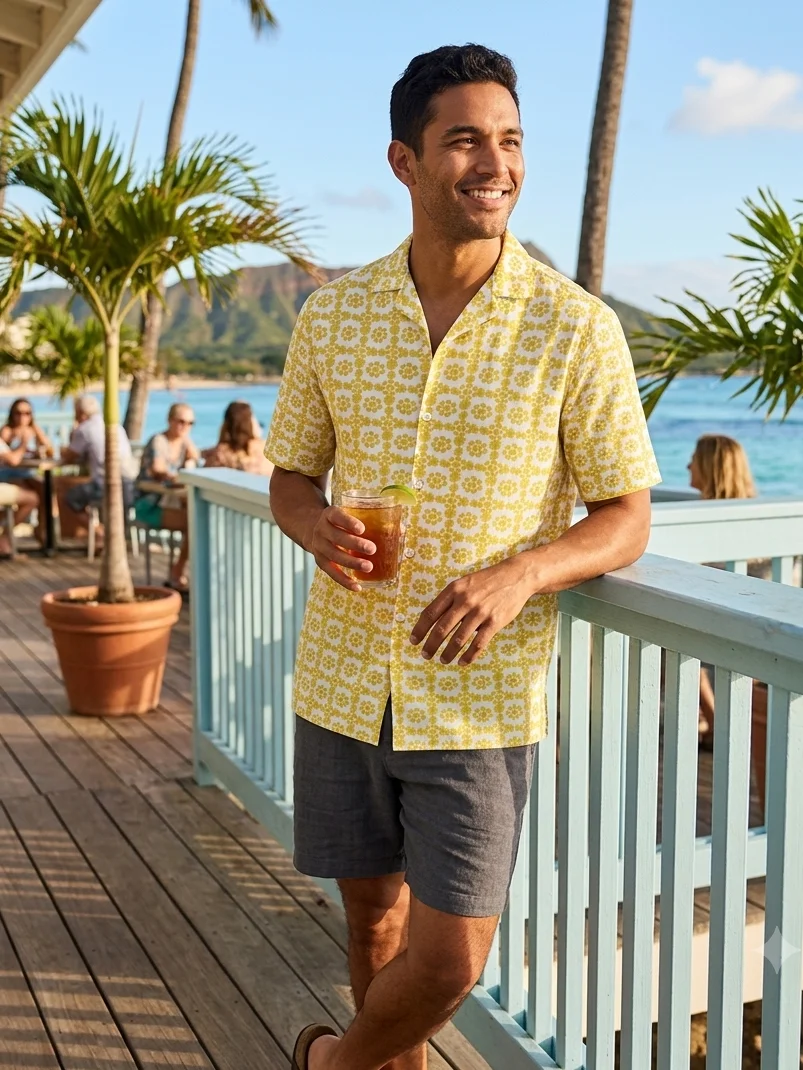 Citron Circle – Hawaiian Shirt product image (2)