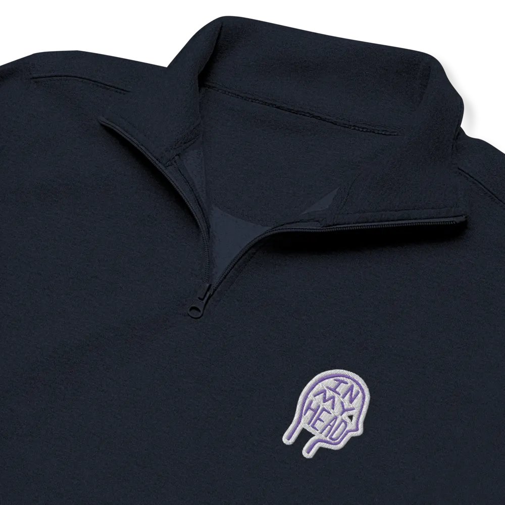 In My Head (purple bubble design) embroidered quarter zip product image (11)