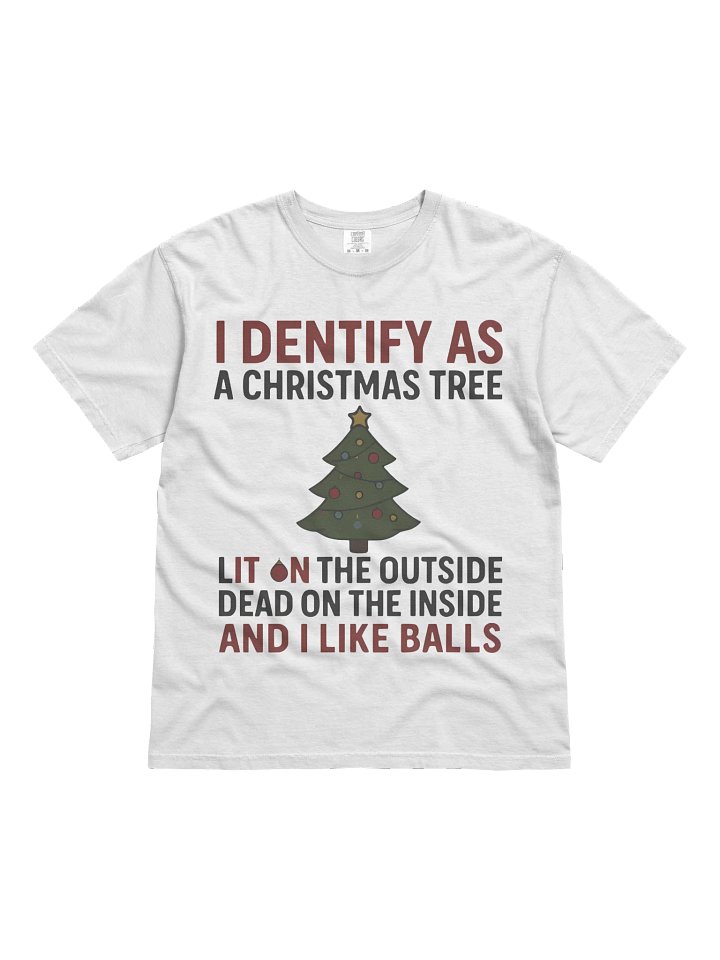 I Identify As A Christmas Tree Lit On The Outside Shirt product image (1)