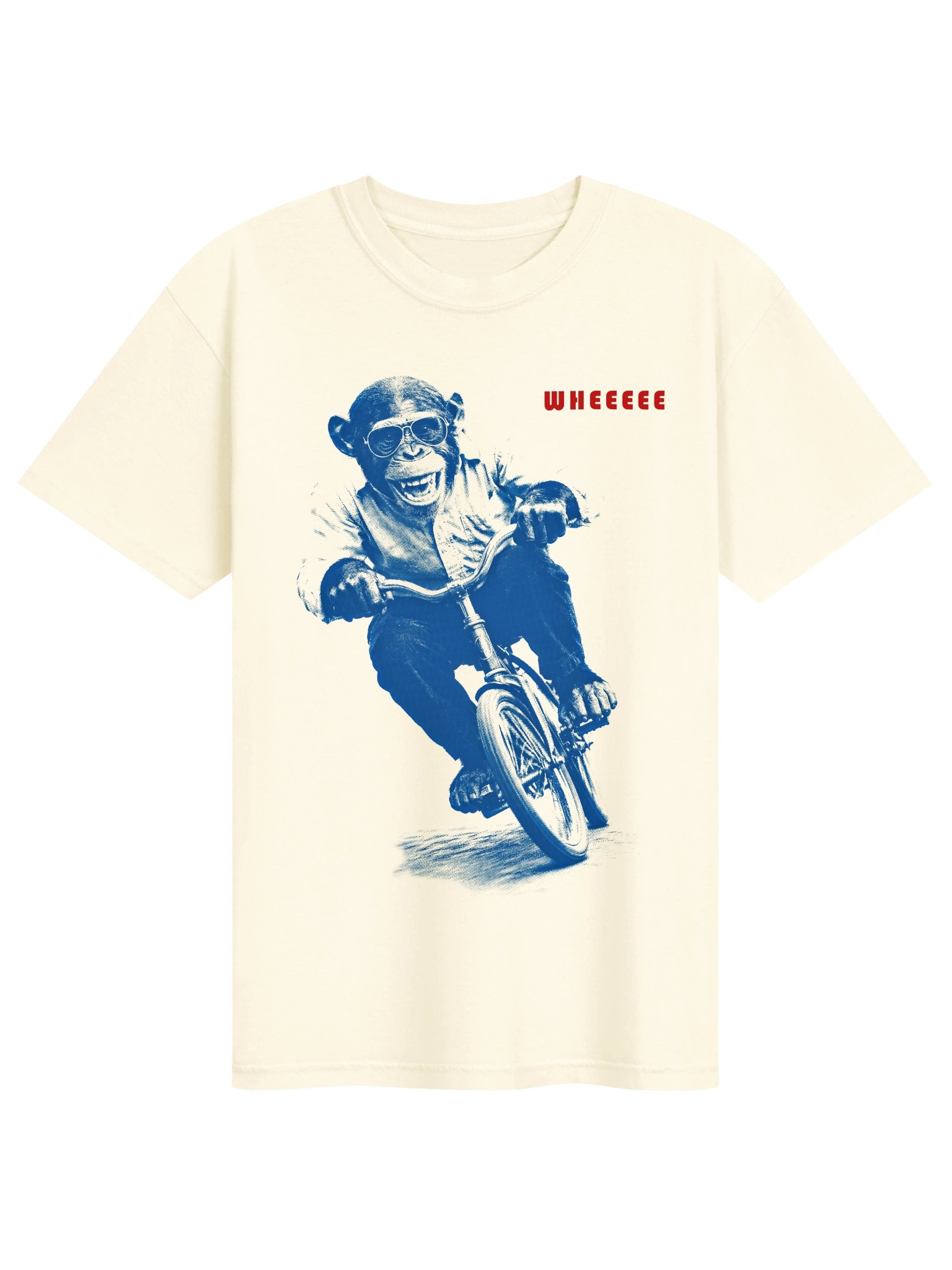 WHEEEEE Chimp Riding Bicycle | Heavyweight Graphic Tee product image (10)
