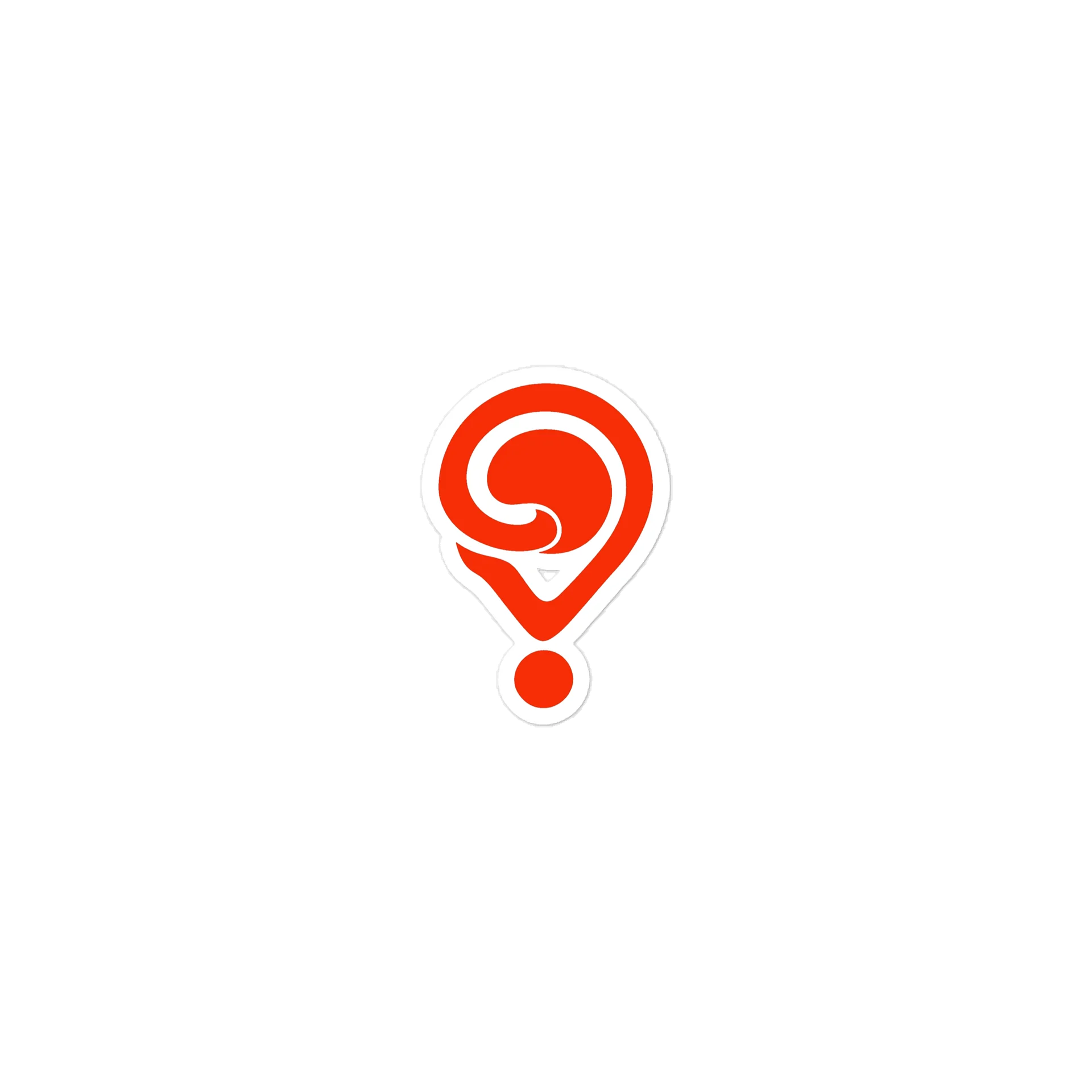 Interrobang Mark Sticker (Red on Black) product image (1)