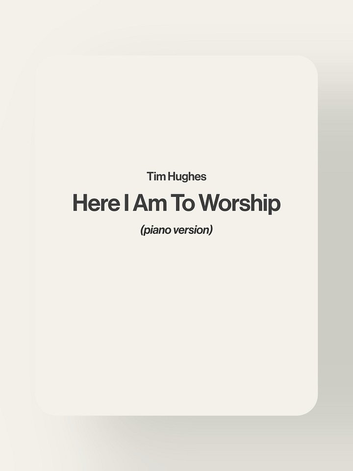 Here I Am To Worship product image (1)