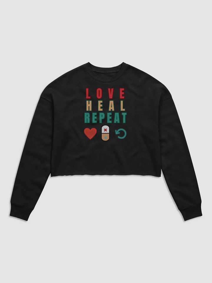 Love, Heal, and Repeat Crop Sweatshirt product image (2)
