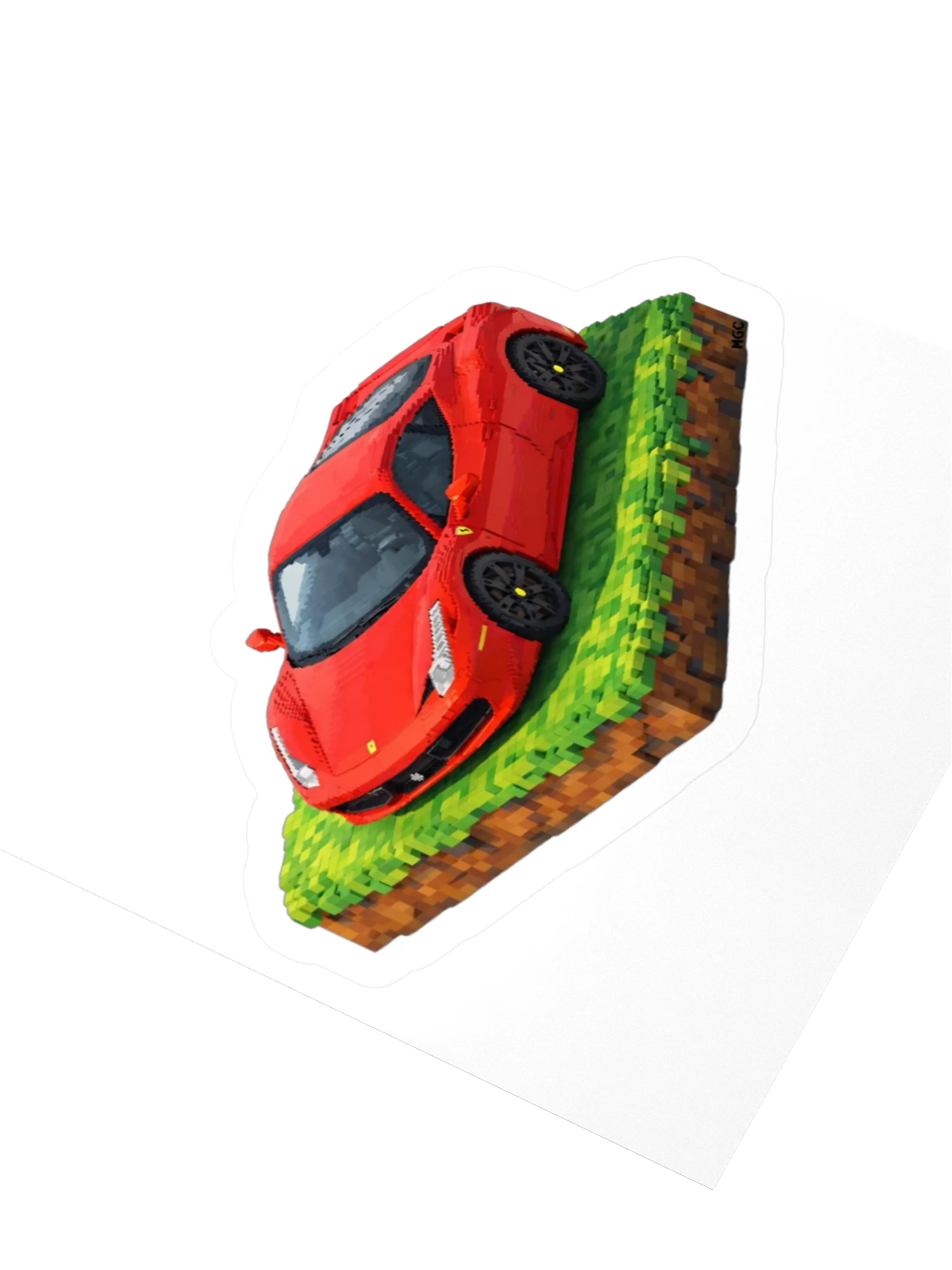 Rosso Corsa Red Ferrari 458 Italia Sticker (Pixel, Retro, Minecraft) product image (7)