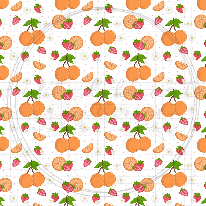 Strawberries & Oranges Seamless Pattern product image (2)