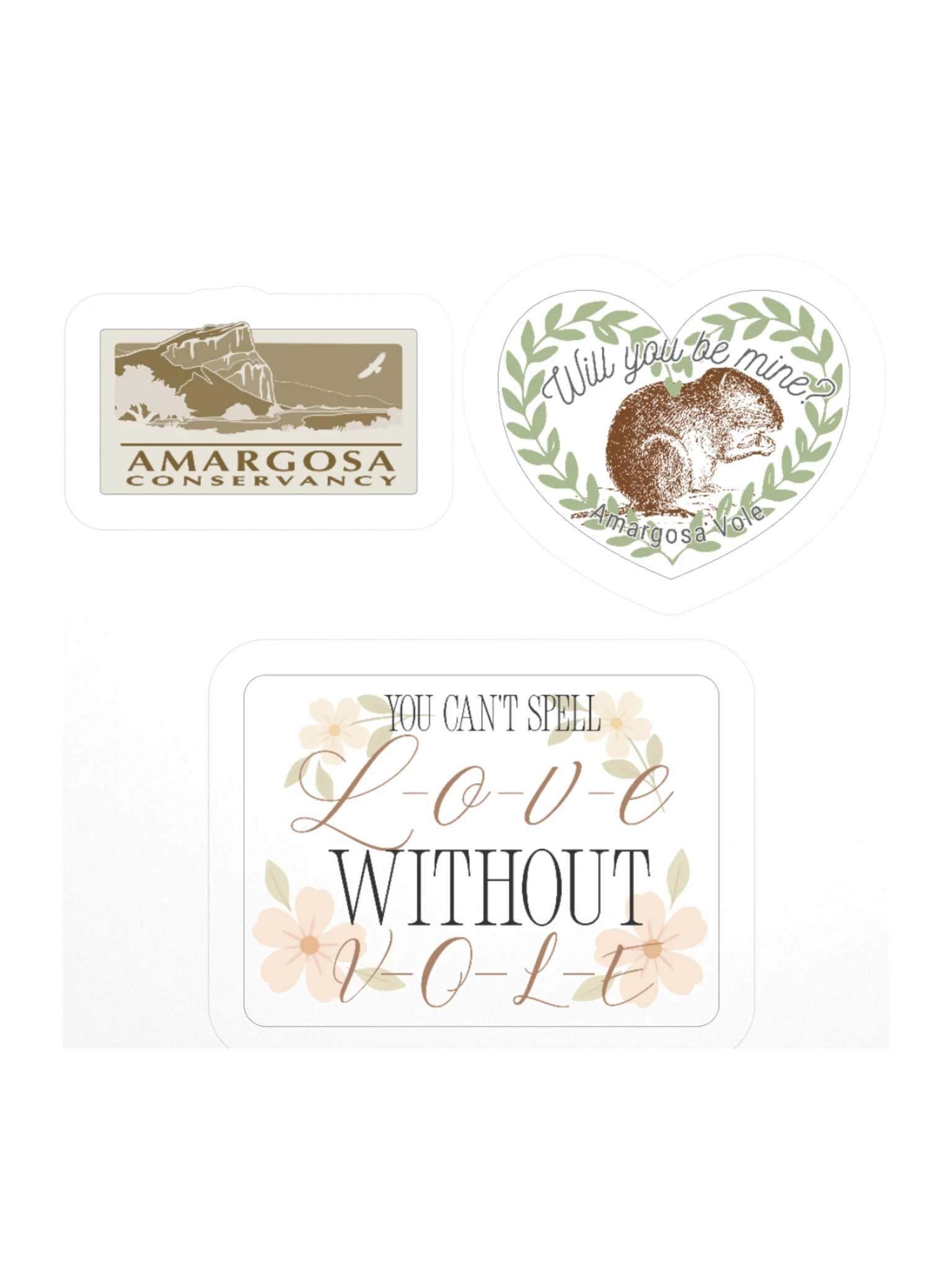 Vole Love Sticker Sheet product image (1)