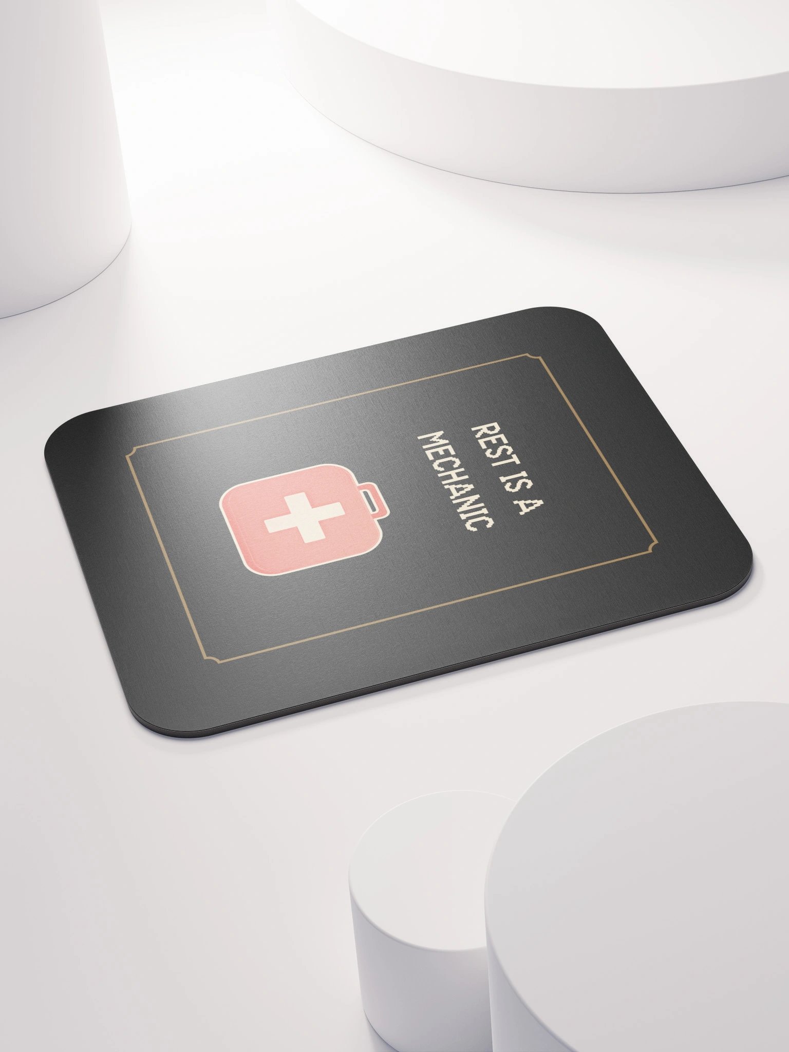 Rest Is a Mechanic Mouse Pad | Chronic Illness Recovery & Gamer Desk Decor product image (5)