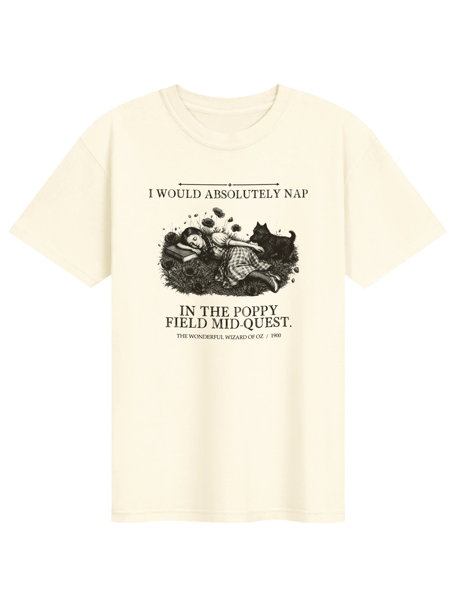 Would Absolutely Nap Poppy Field Mid Quest -- The Wonderful Wizard of Oz Tee (Light) product image (1)