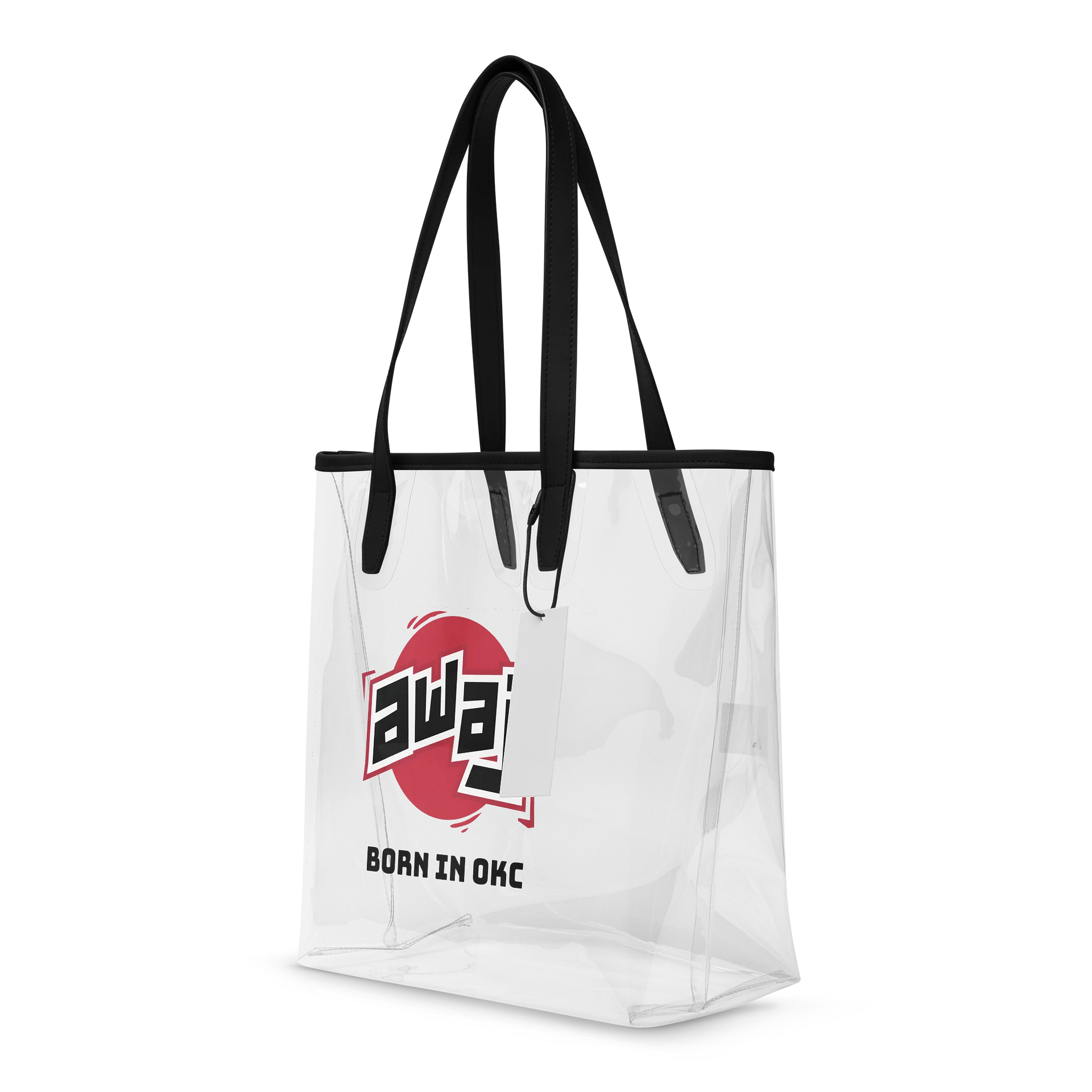 Bold Red Circle Clear Tote Bag product image (4)