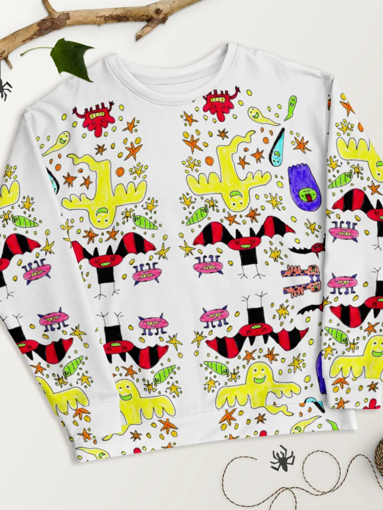 Whimsical Ghost Party All-Over Sweatshirt product image (3)