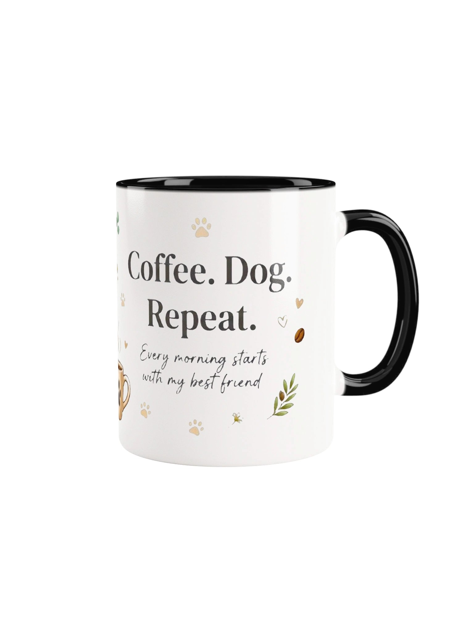 Coffee Dog Repeat Golden Retriever Accent Mug product image (1)