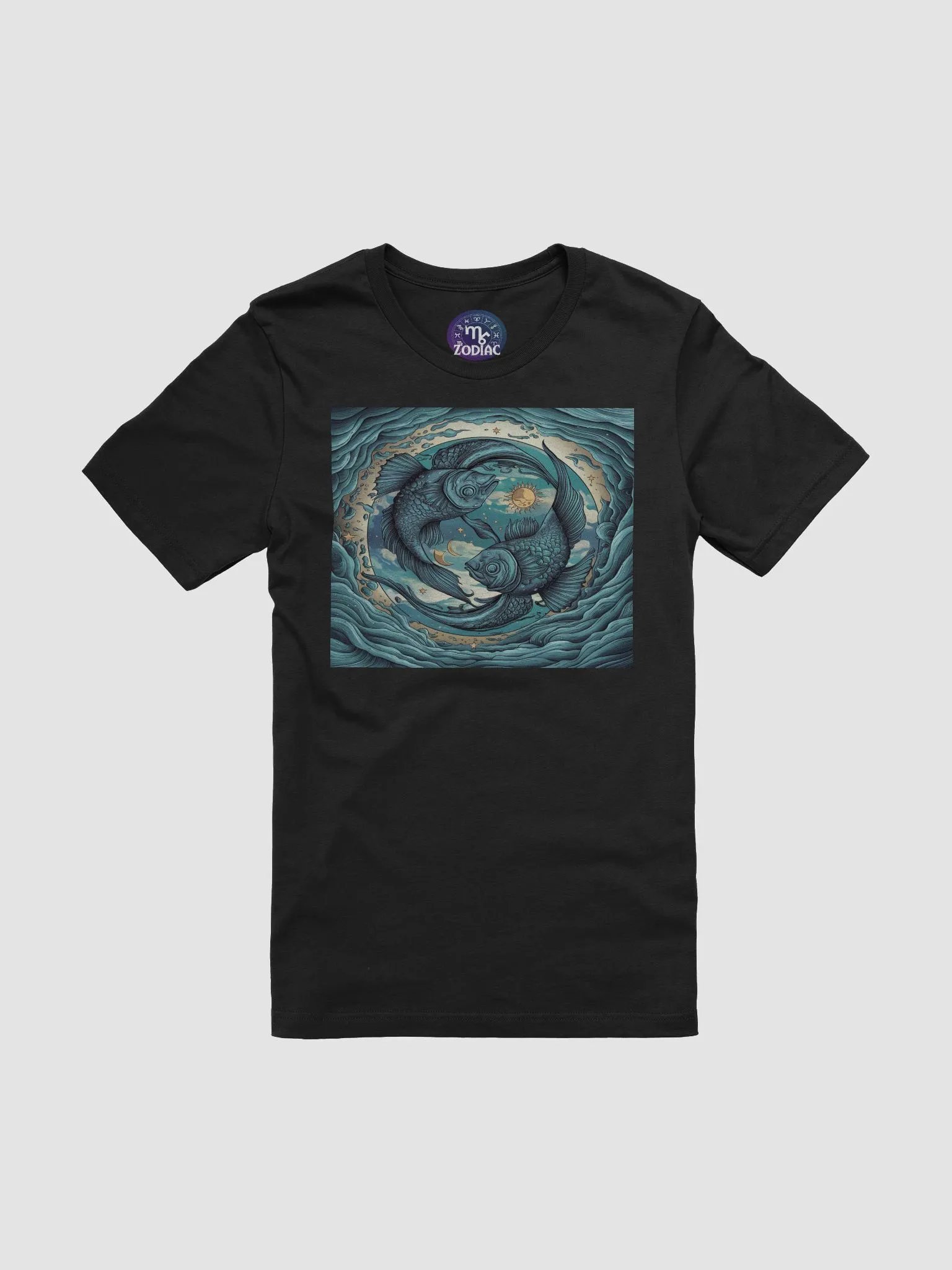 Pisces Zodiac Unisex T-Shirt - Oceanic Fish Design, Astrology Gift product image (3)