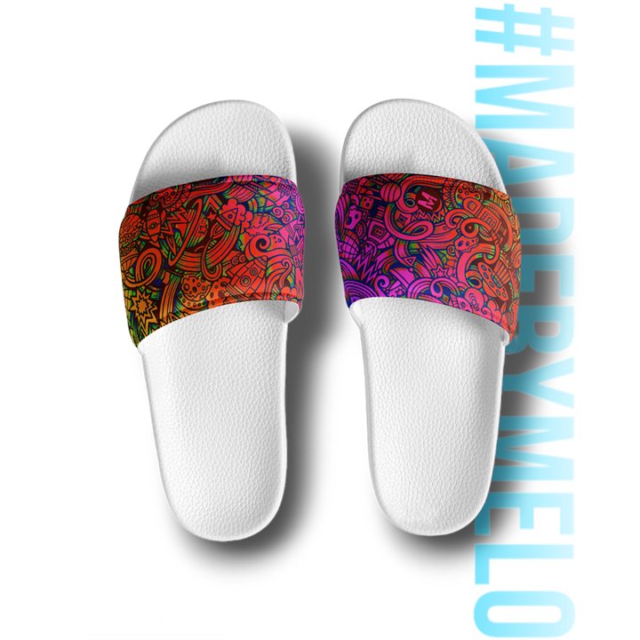 Rainbow Space Scribble - Women's Slides | #MADEBYMELO product image (2)