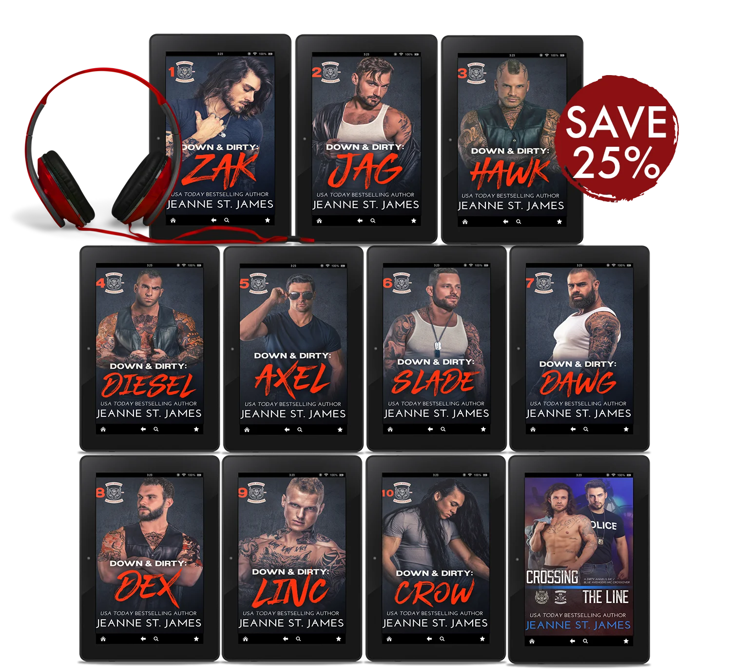Dirty Angels MC & Crossing the Line Audiobook Bundle product image (1)