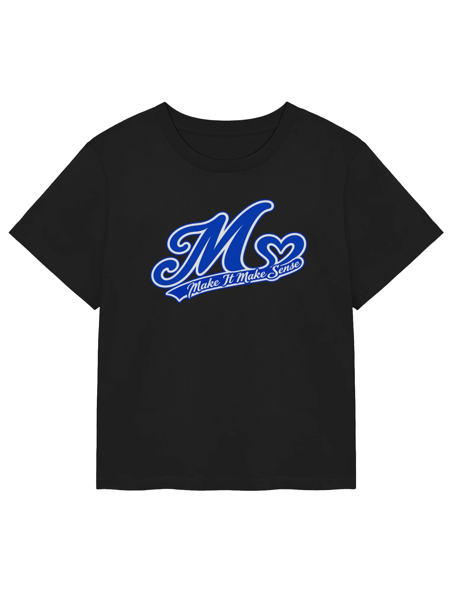 Make It Make Sense Women’s Blue M Heart Logo T-Shirt product image (5)