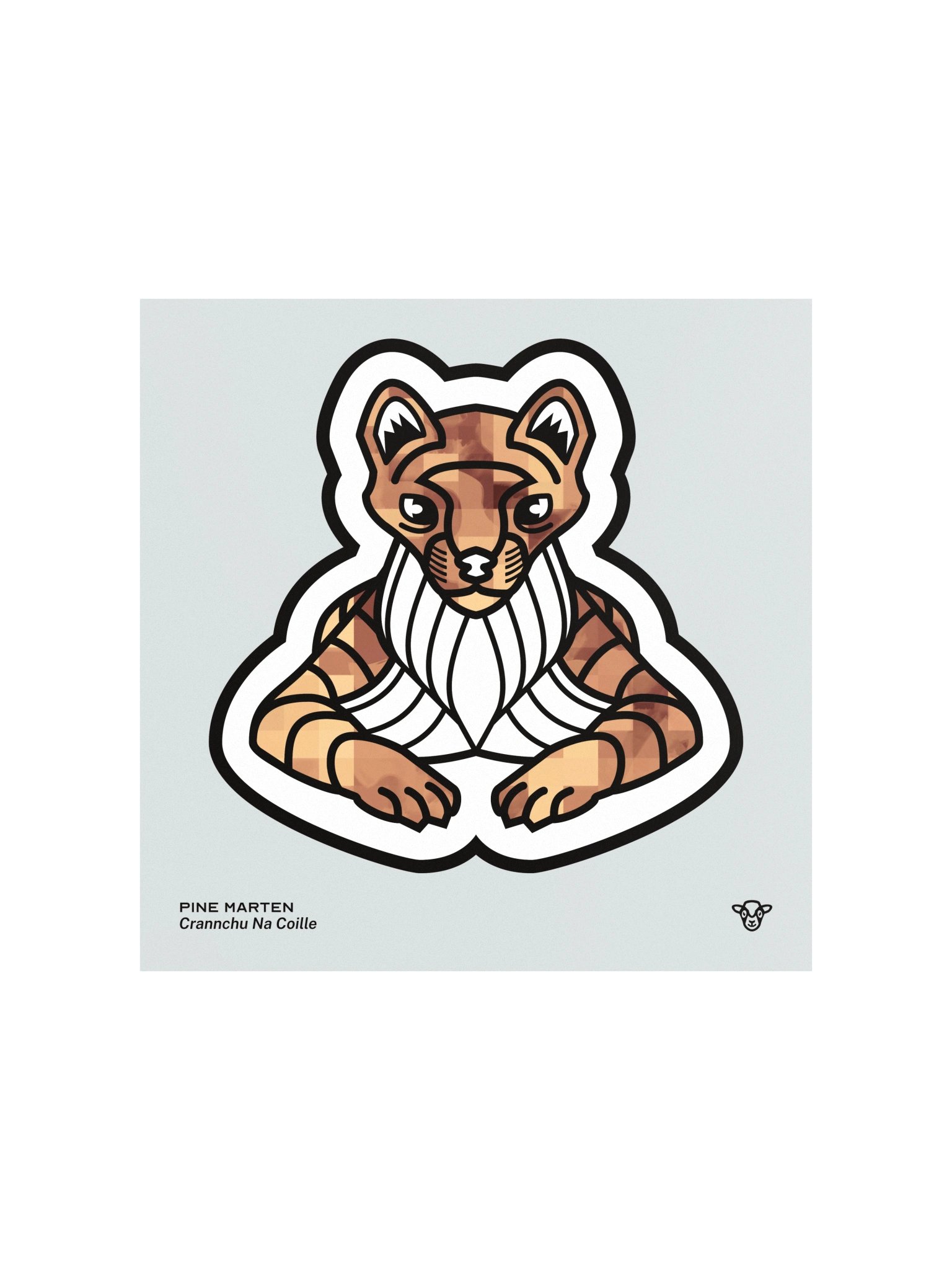 Pine Marten Matte Square Print product image (1)