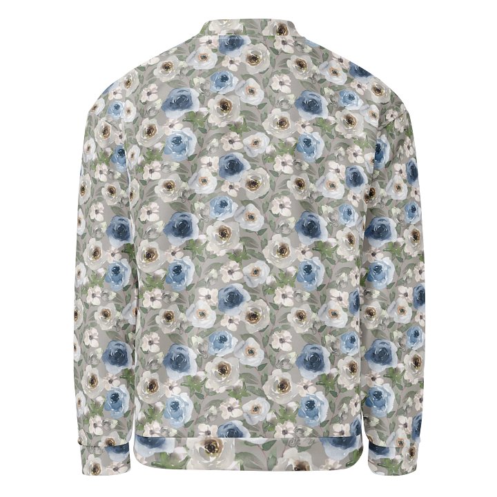 Grey Roses Bomber Jacket product image (2)