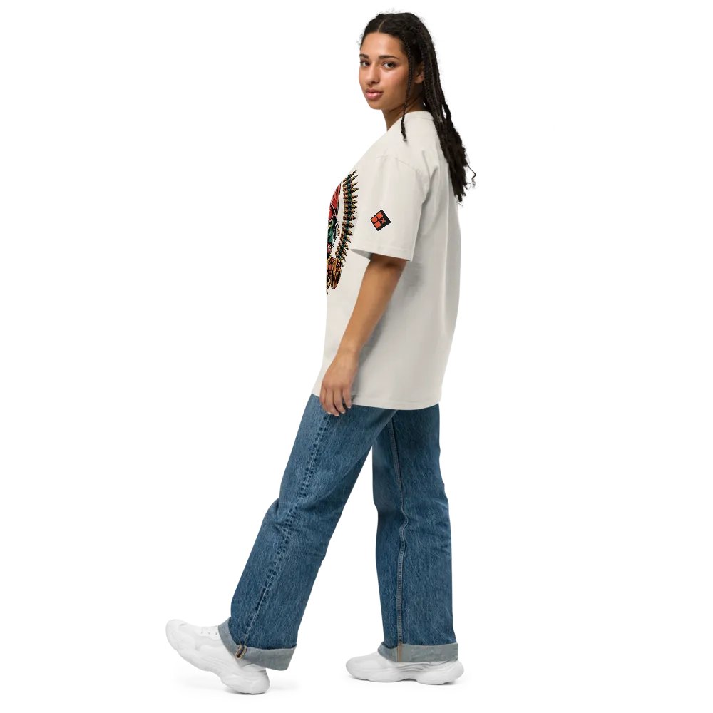 Oversized NEVER OUTGUNNED Tee product image (16)
