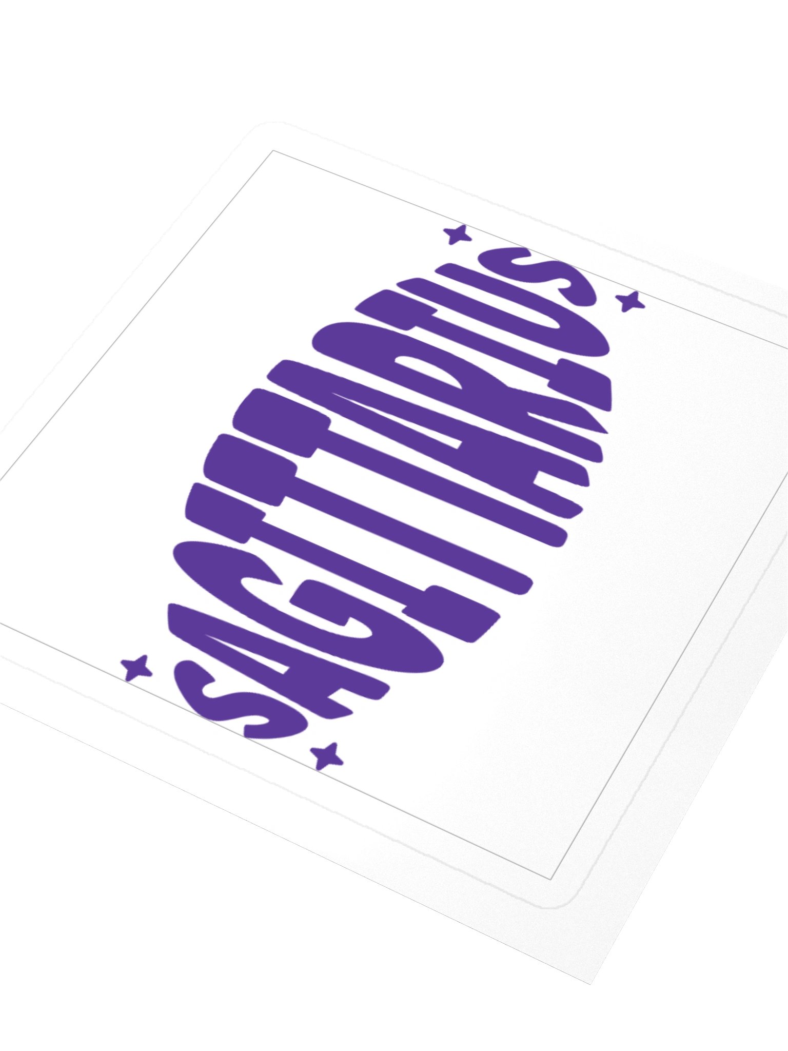 Sagittarius Zodiac Sticker — Bold Purple Wordmark Design product image (3)