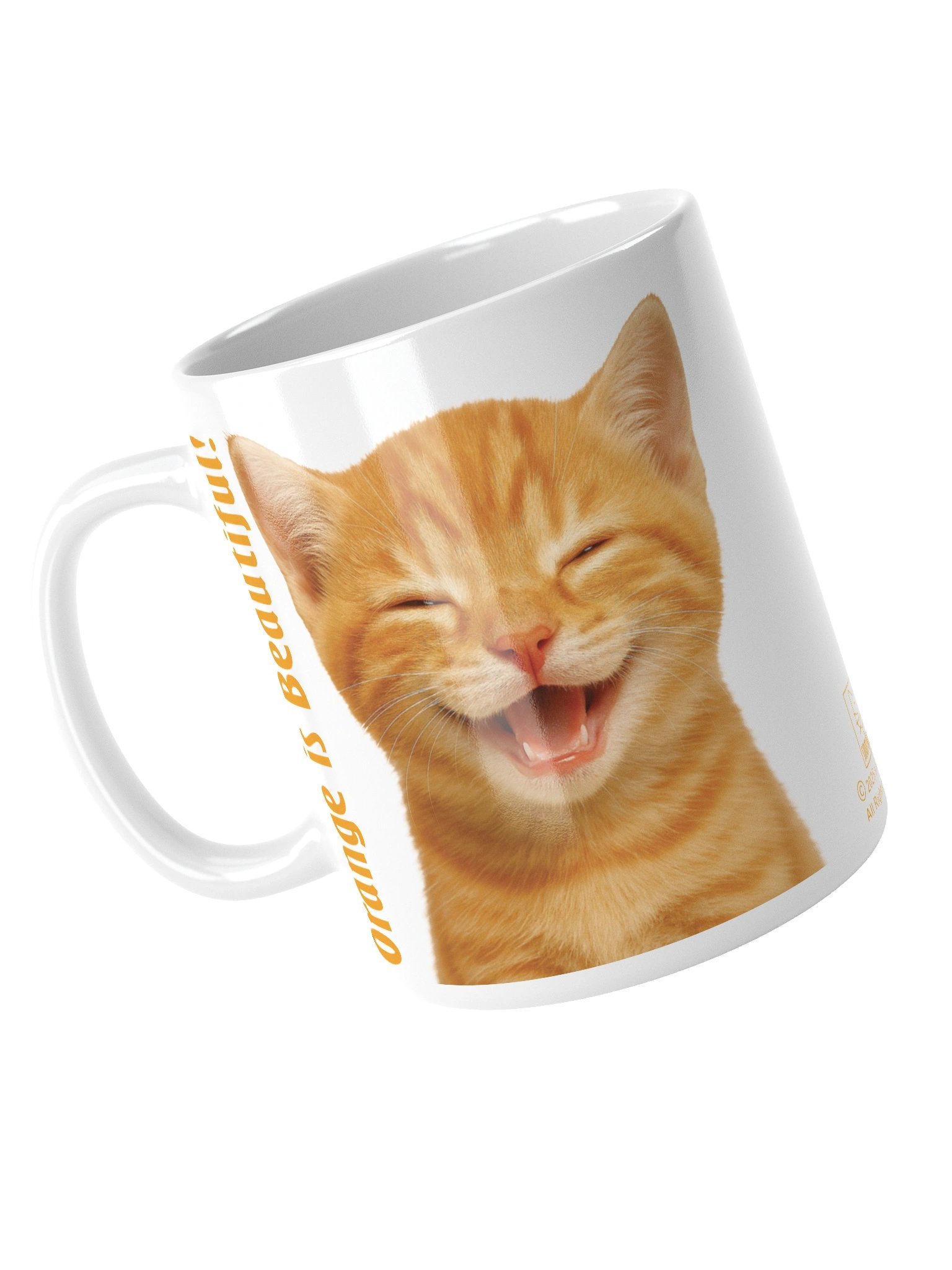 Mug: "Orange is Beautiful" with Beautiful Orange Tabby cat image product image (4)