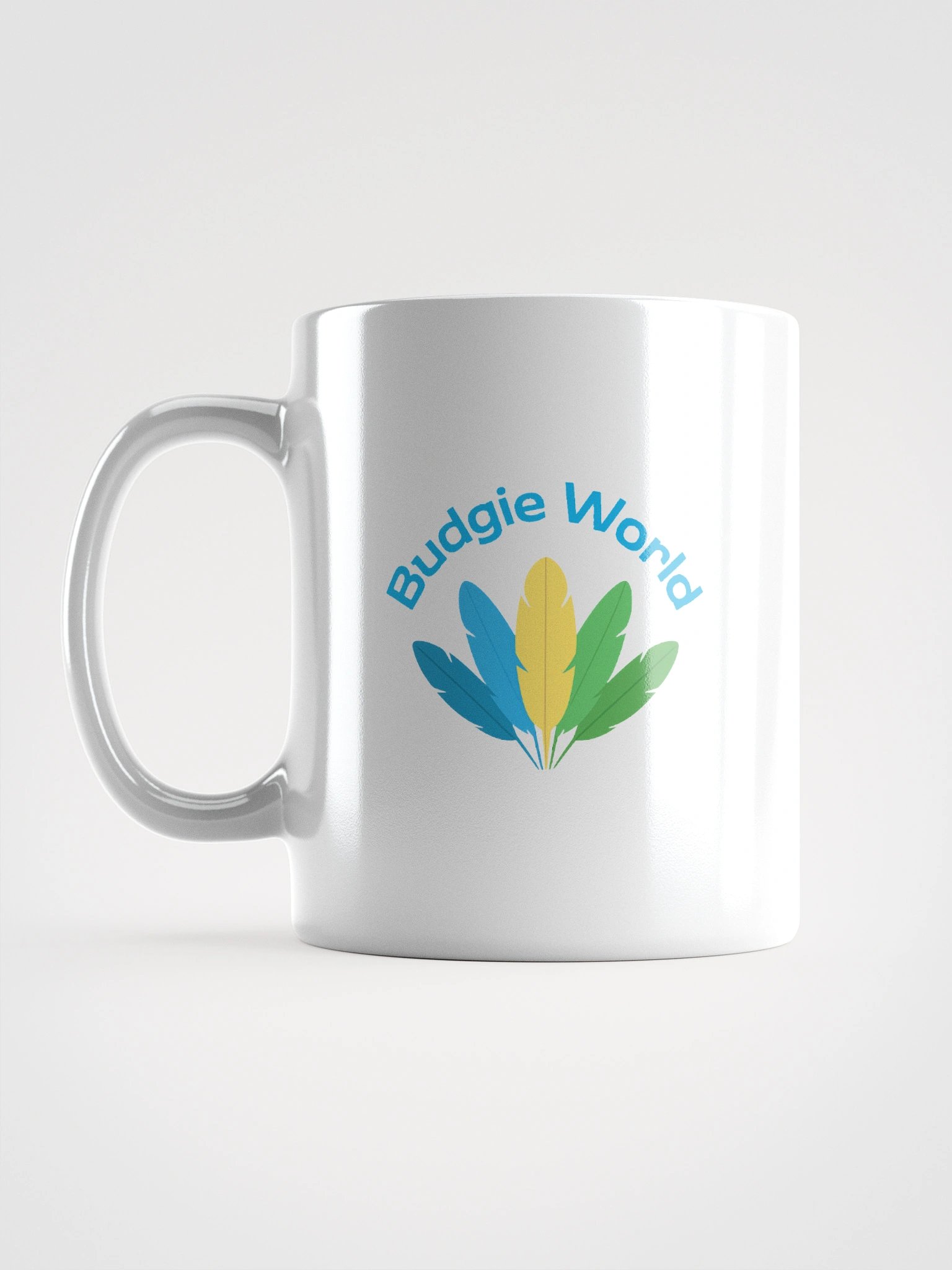 Budgie World Mug – Clean White Classic 🌿 product image (2)