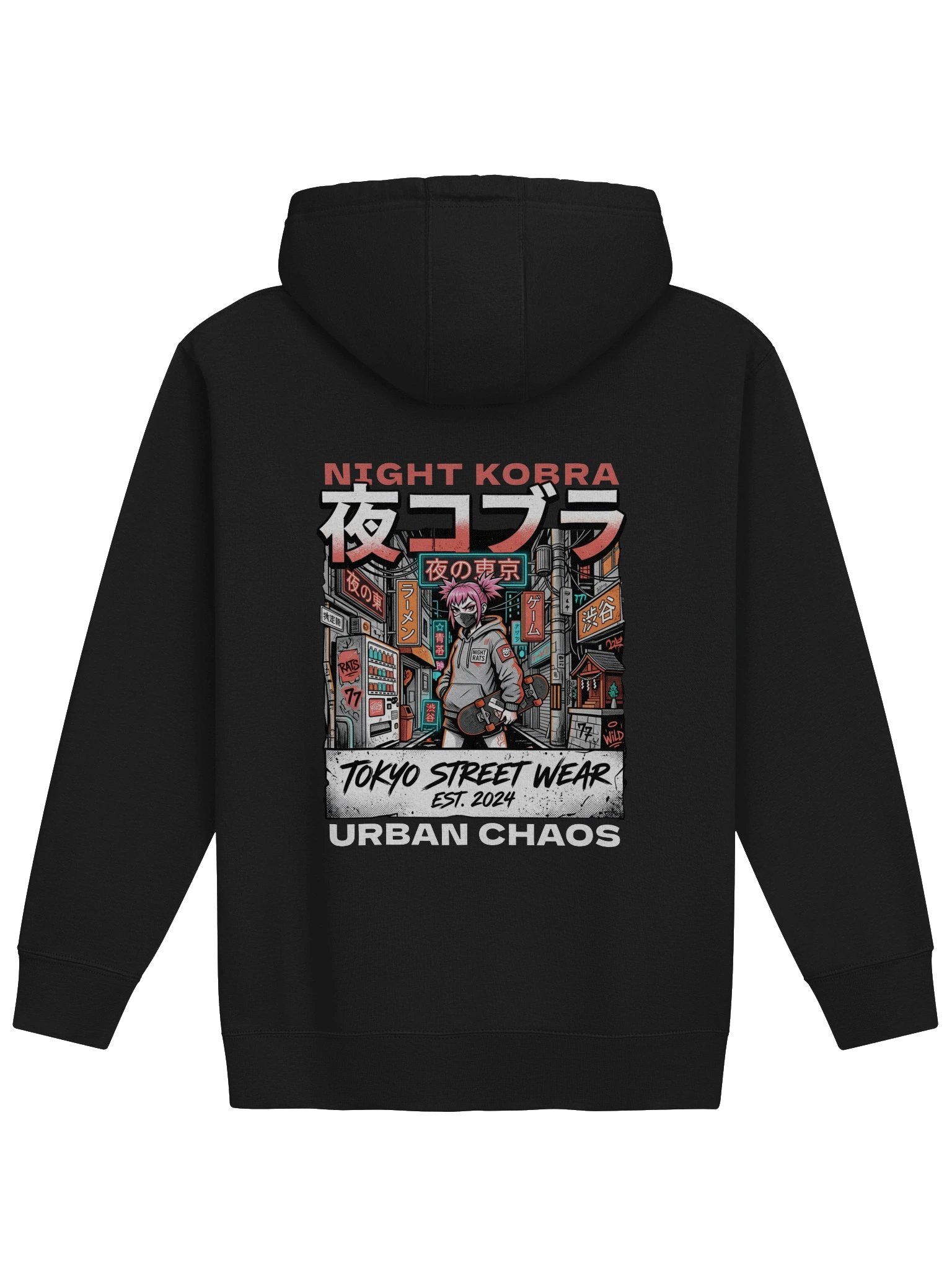 Tokyo Streetwear Hoodie - Night Kobra Anime Graphic Oversize Sweatshirt product image (1)