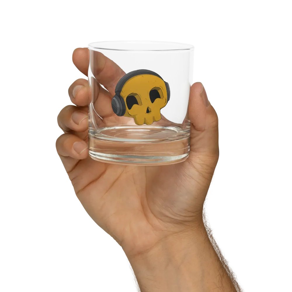 Don't Worry, Be Happy Skull Kid Rocks Glass product image (9)
