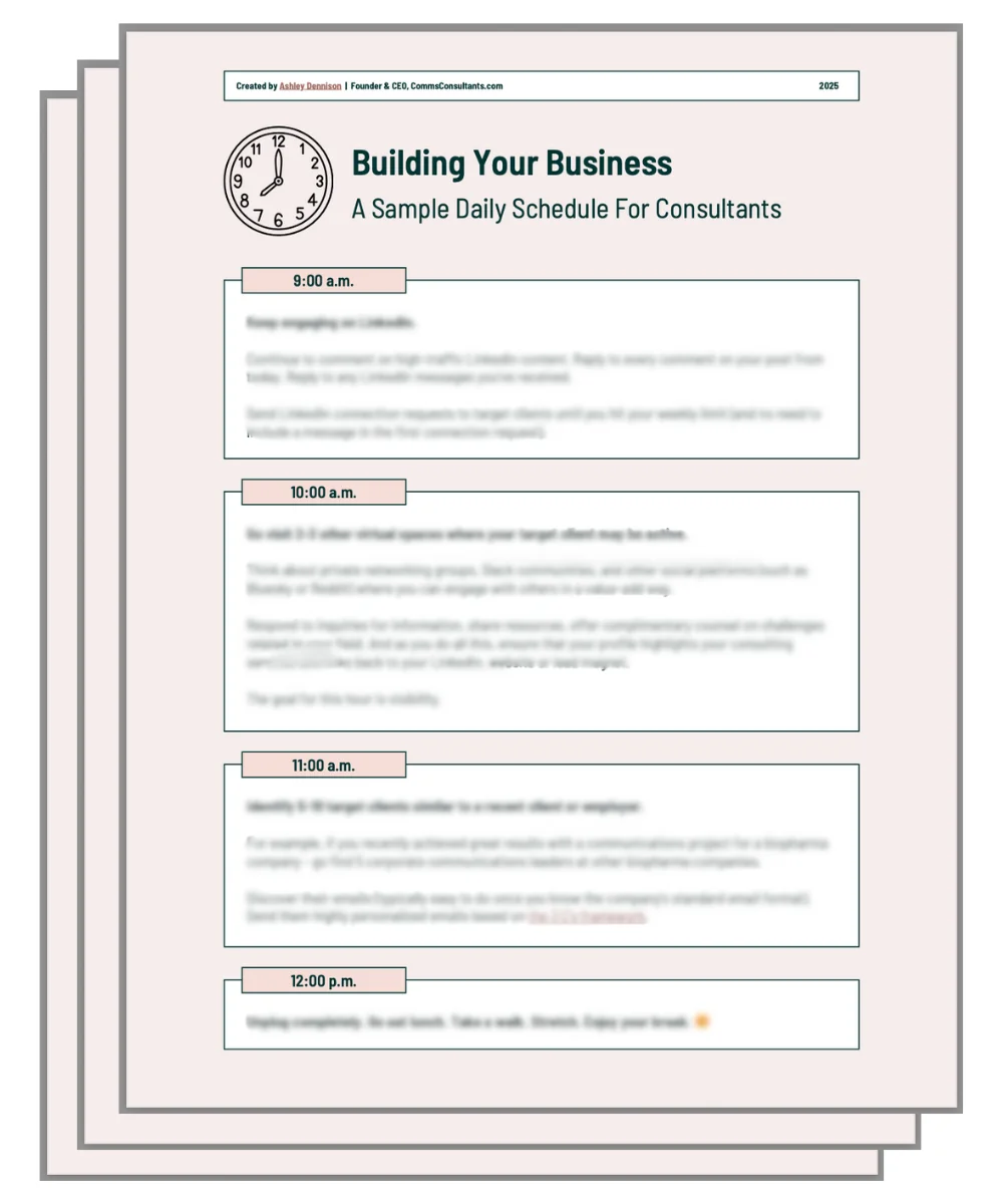 Sample Daily Schedule For Consultants product image (1)
