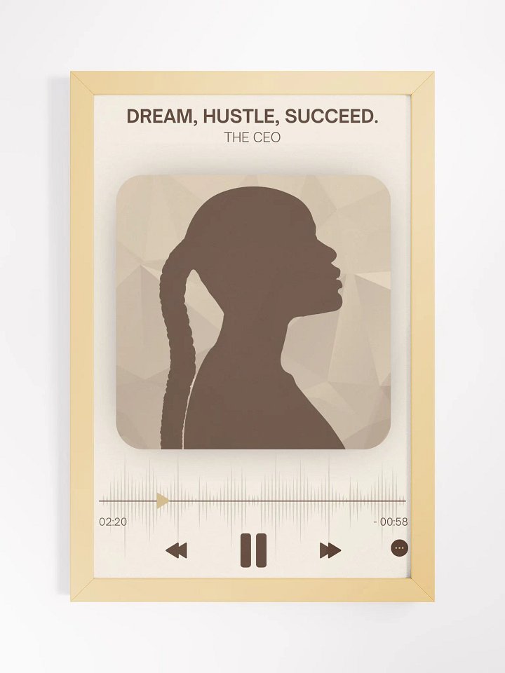Dream Hustle Succeed Wall Art - Brown product image (1)