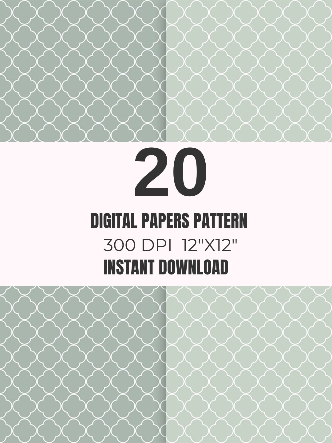 Pastel Pink & Sage Seamless Paper Pack 20 product image (12)