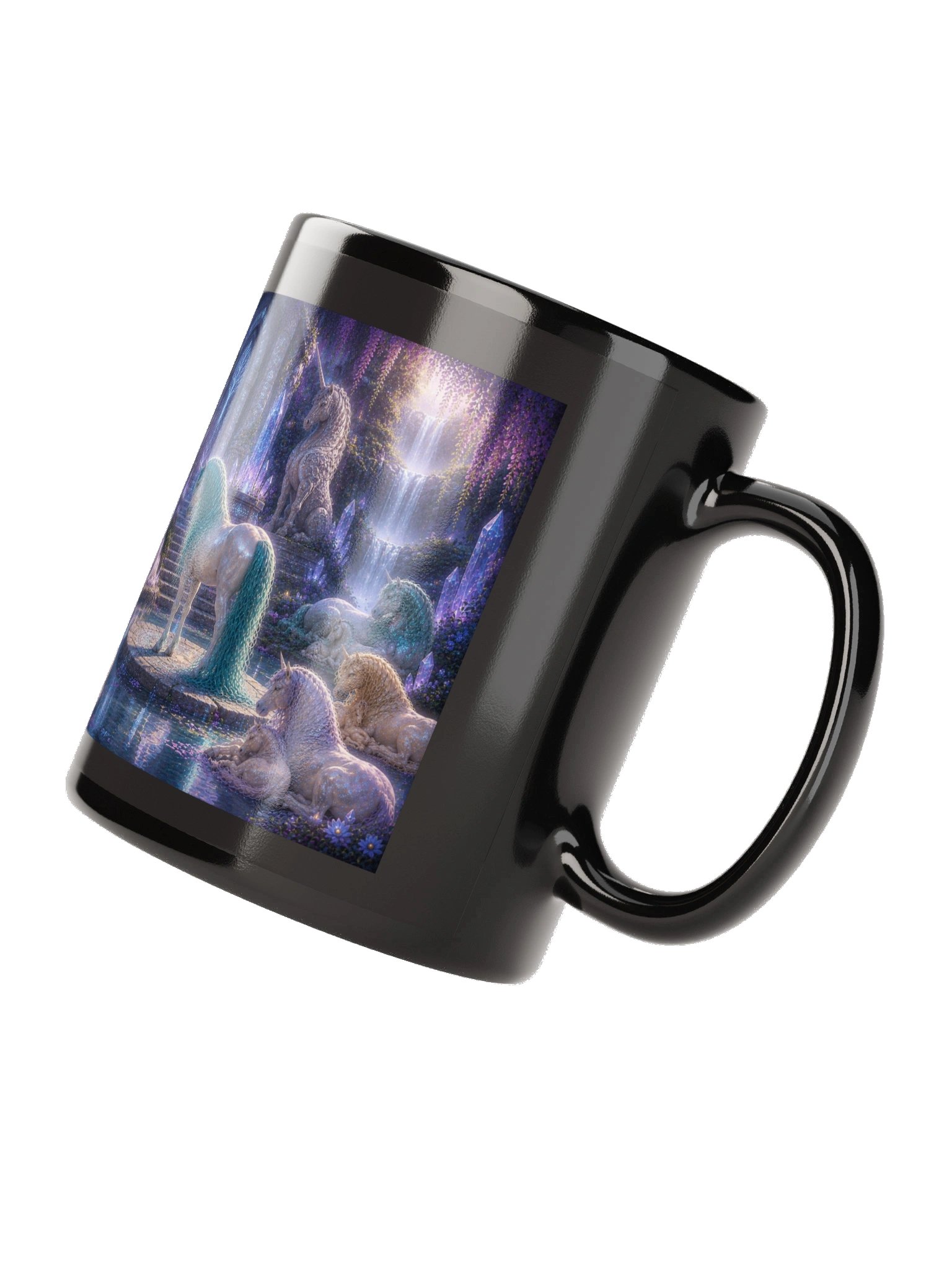 Crystal Palace Unicorns Black Glossy Mug product image (10)