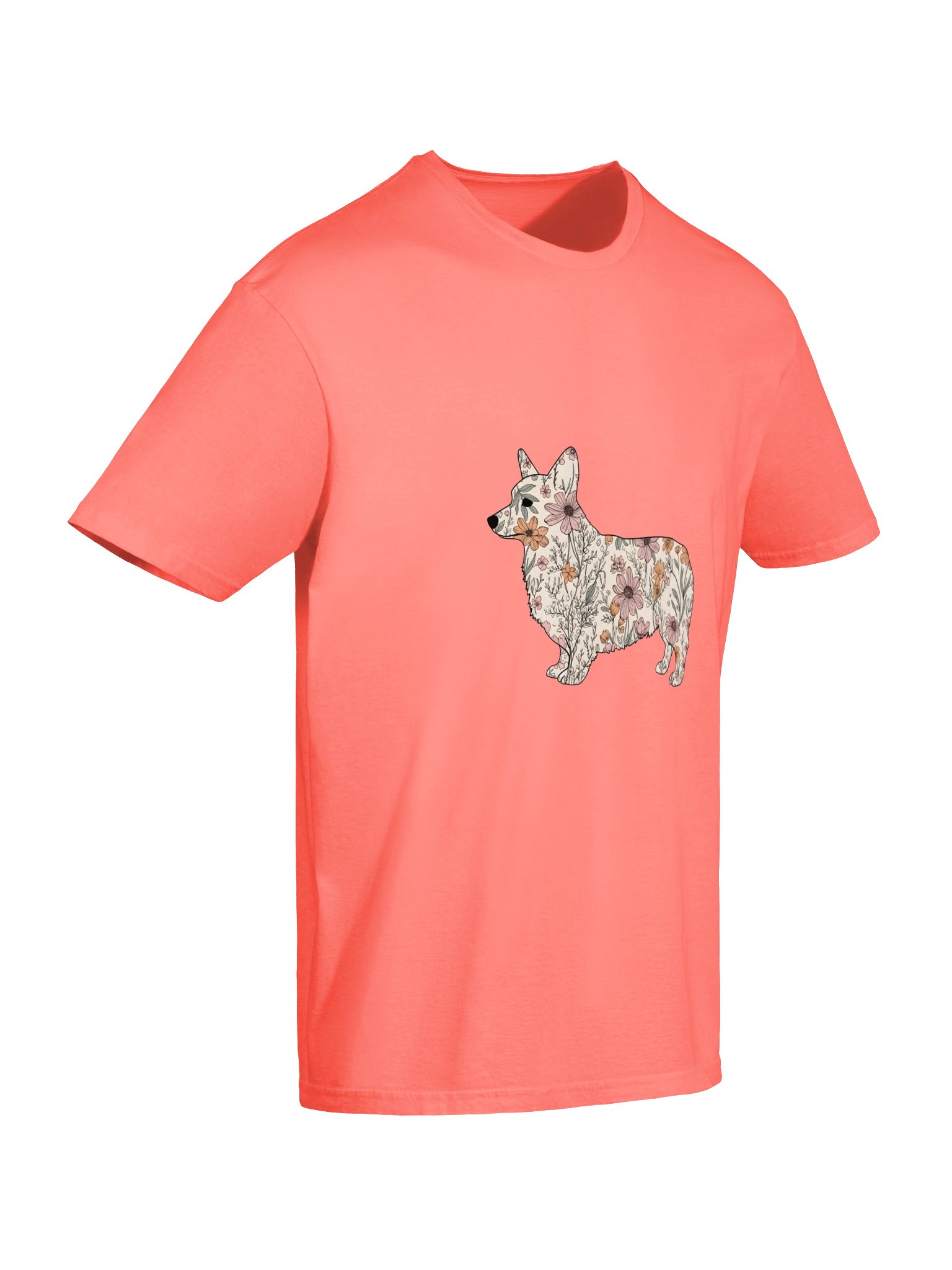 El Dorado Atelier Soft Style T Shirt - Floral Corgi Design product image (2)