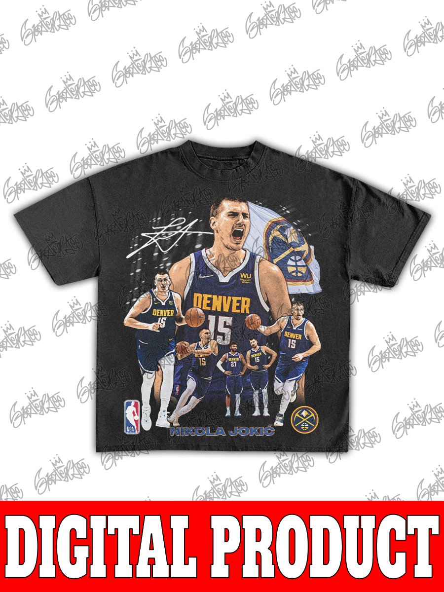 Nikola Jokic Denver Nuggets Vintage 90s Bootleg Graphic Design product image (1)