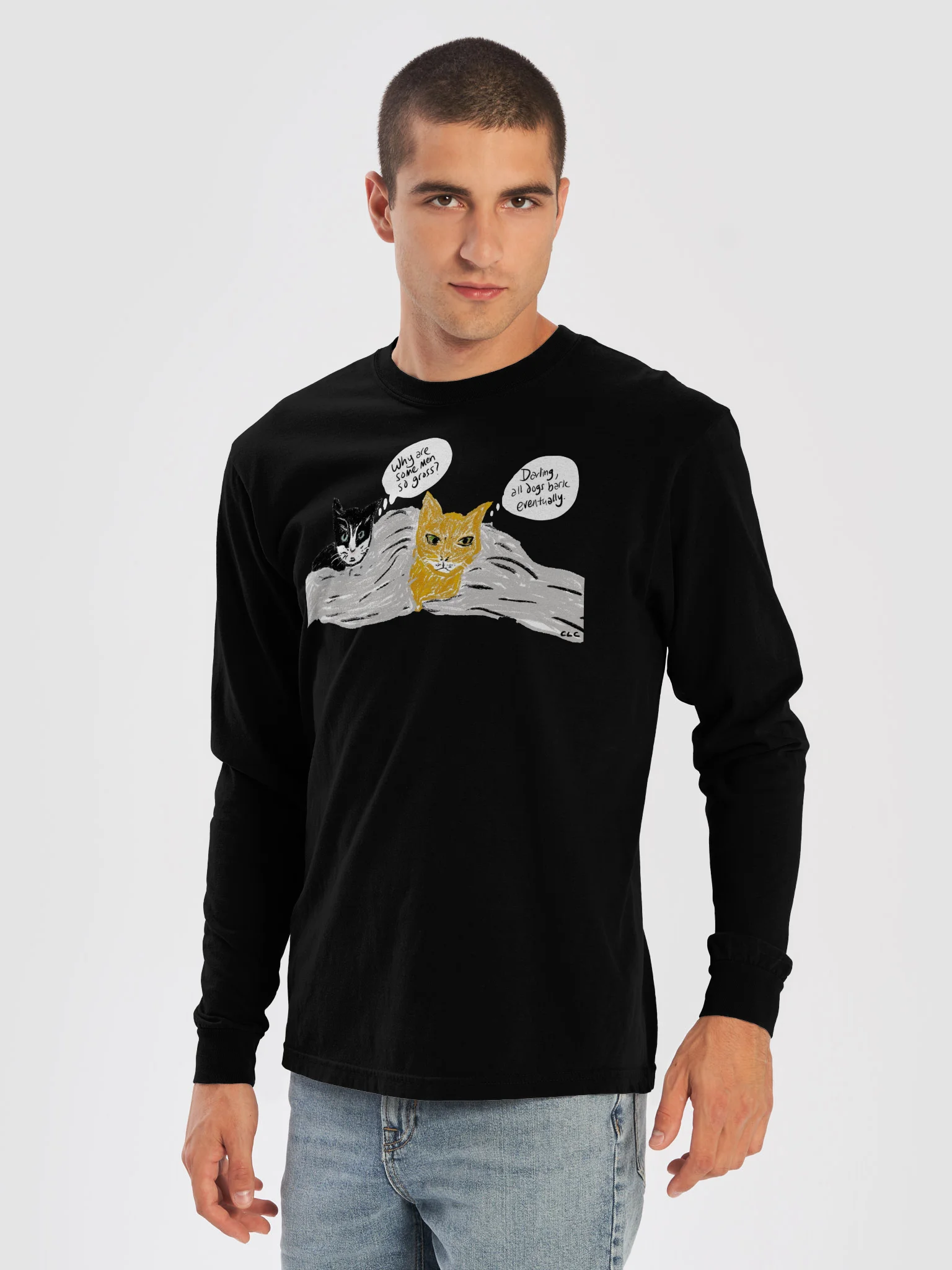 Kitty Thoughts On Men long sleeve tee product image (5)