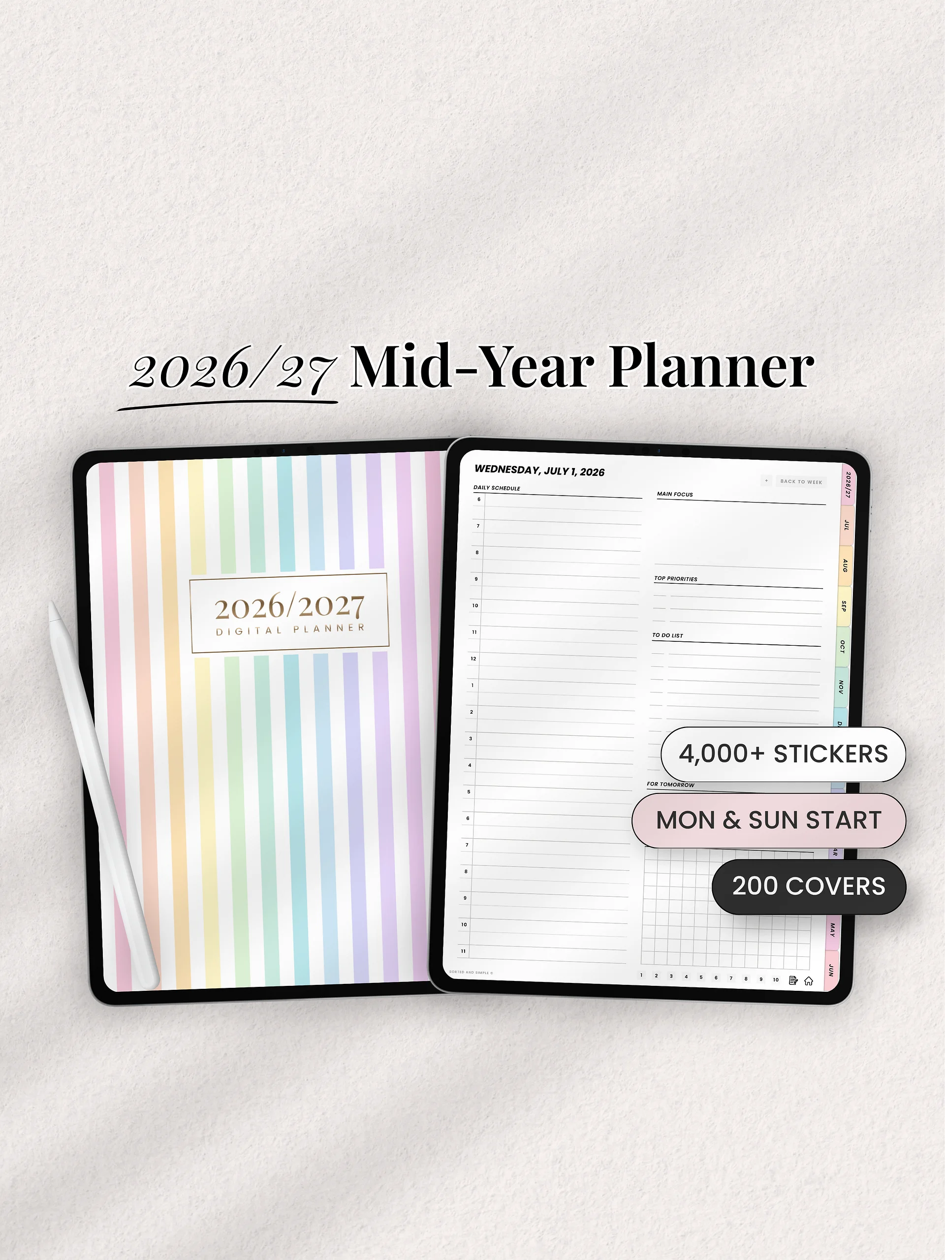 2026/2027 Mid-Year Planner Portrait product image (1)