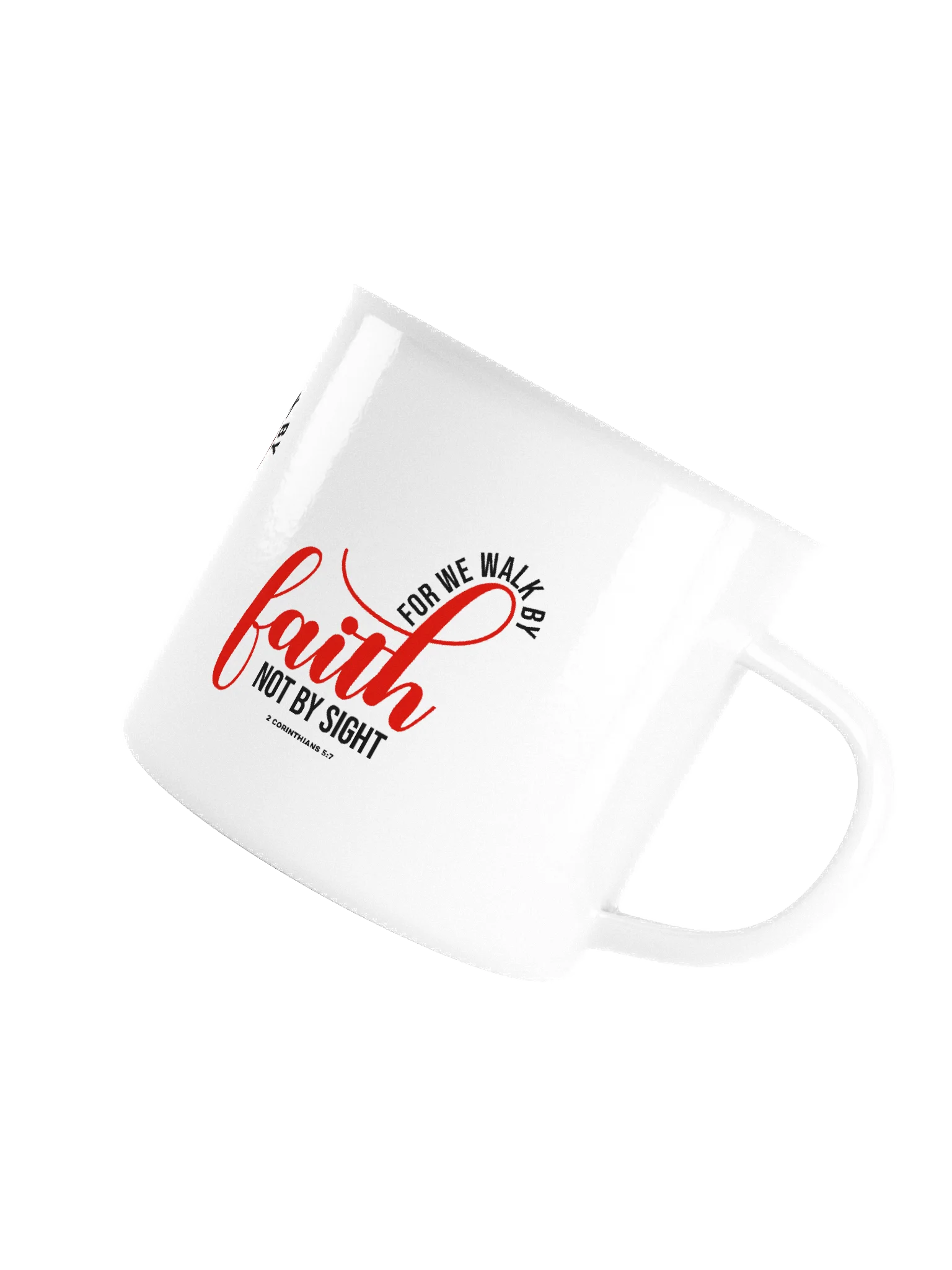 Walk by Faith Enamel Mug – Durable, Lightweight & Adventure-Ready product image (5)