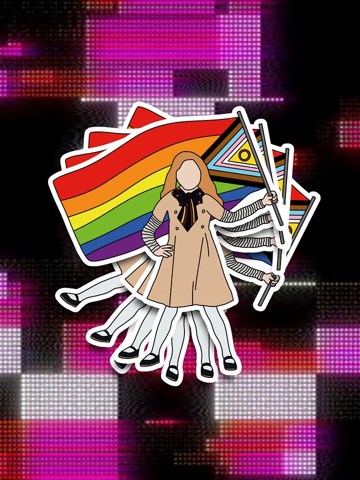 M3GAN Pride Flag Sticker product image (1)