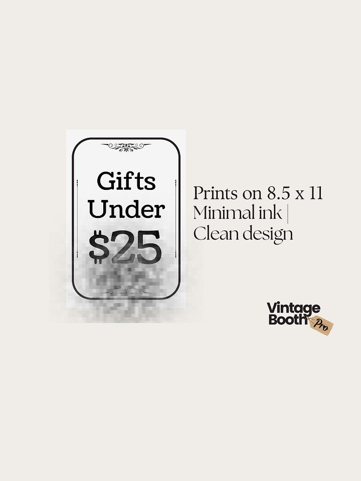 Holiday Gift Guide Signs for Vintage Booths - 22 Printable Categories + Canva Template product image (2)
