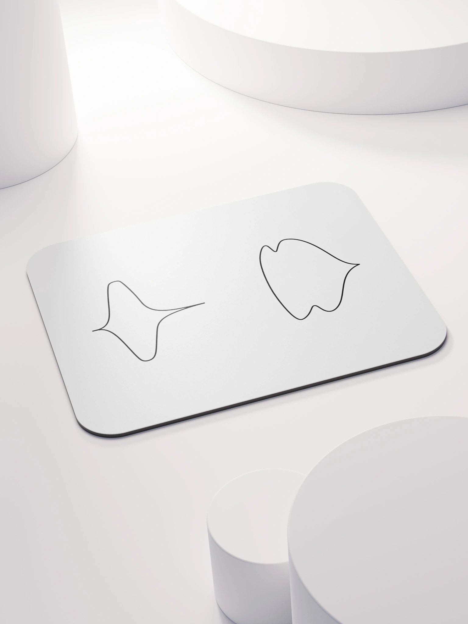 Bark Fart Waveform White Mouse Pad product image (4)